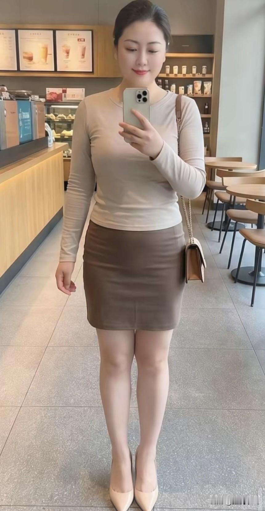 气质美女成熟女人味颜值与身材并存