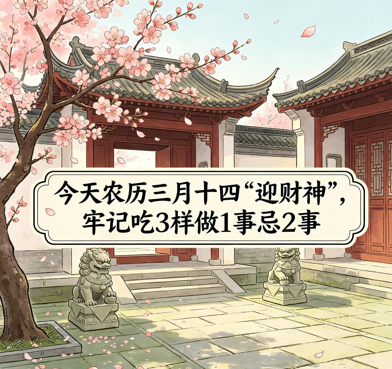 【4月30日农历三月十四“财神前夕”，牢记吃3样做2事忌1事】今天4月30日