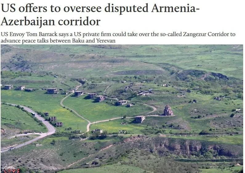 美国一脚踩进高加索。据美国驻土耳其大使汤姆·巴拉克称，美国已提出接管亚美尼亚和阿