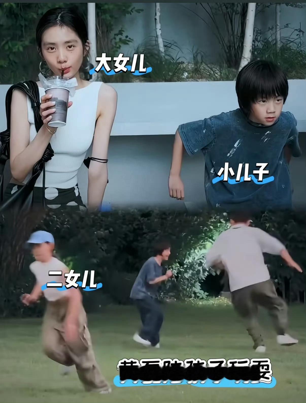 难得曝光黄磊孙莉小儿子的清晰正脸实拍📸家里三个孩子长相各有渊源，大女儿黄多多眉