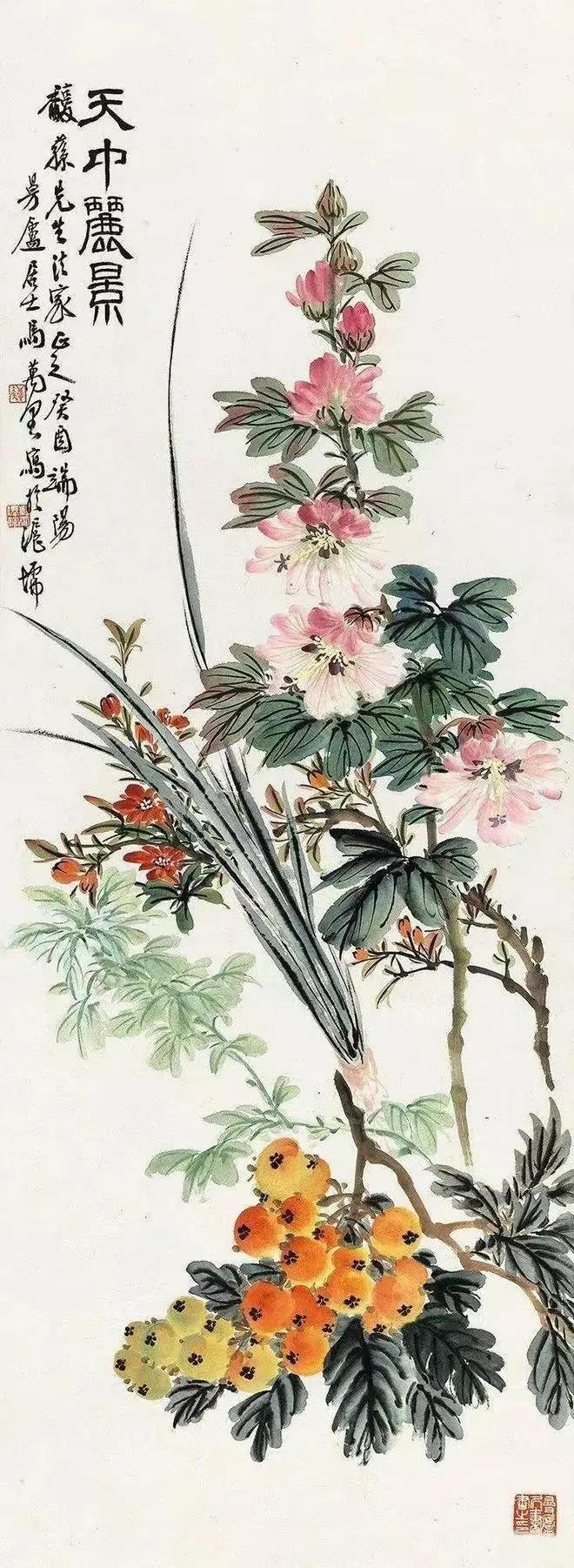 花开富贵三四月吐翠蹿绿五月天乙巳年初夏花鸟画推荐欣赏