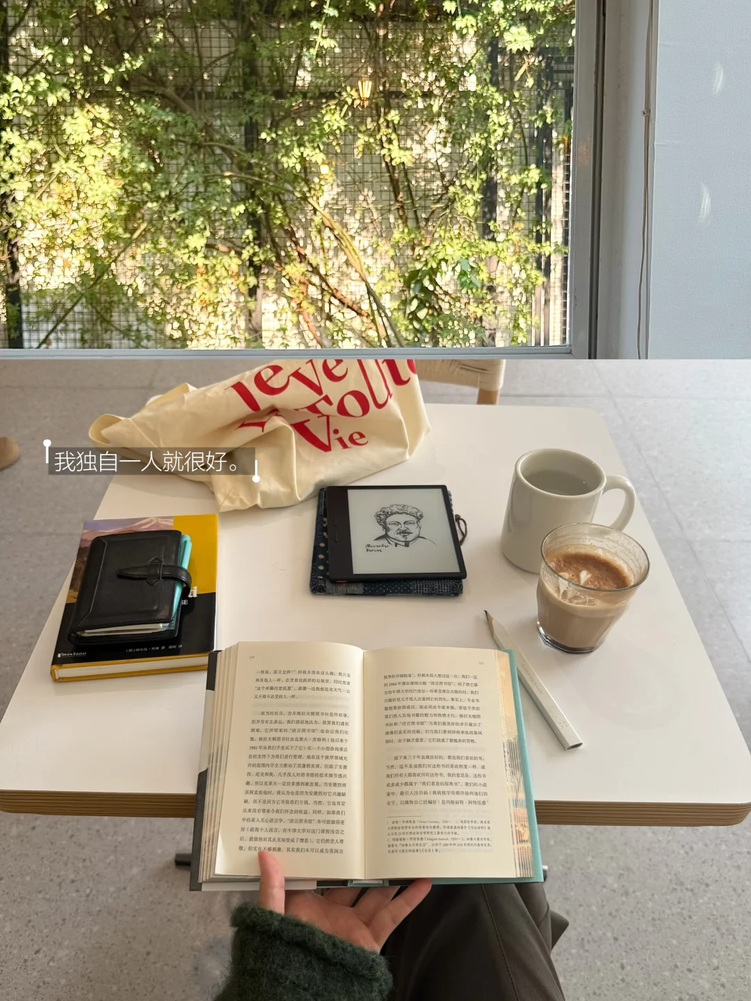 我不需要朋友陪我一起去喝咖啡。