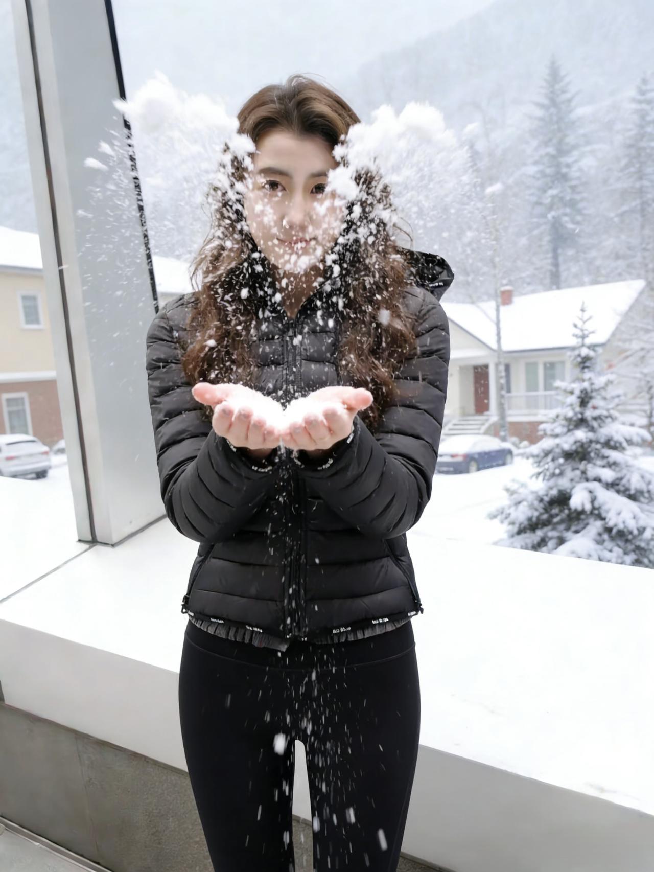 雪色凝眸处，风华绝俗尘。