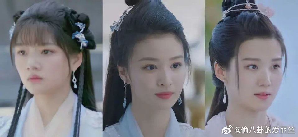 三大美女早期图片，王楚然看着变化还不大