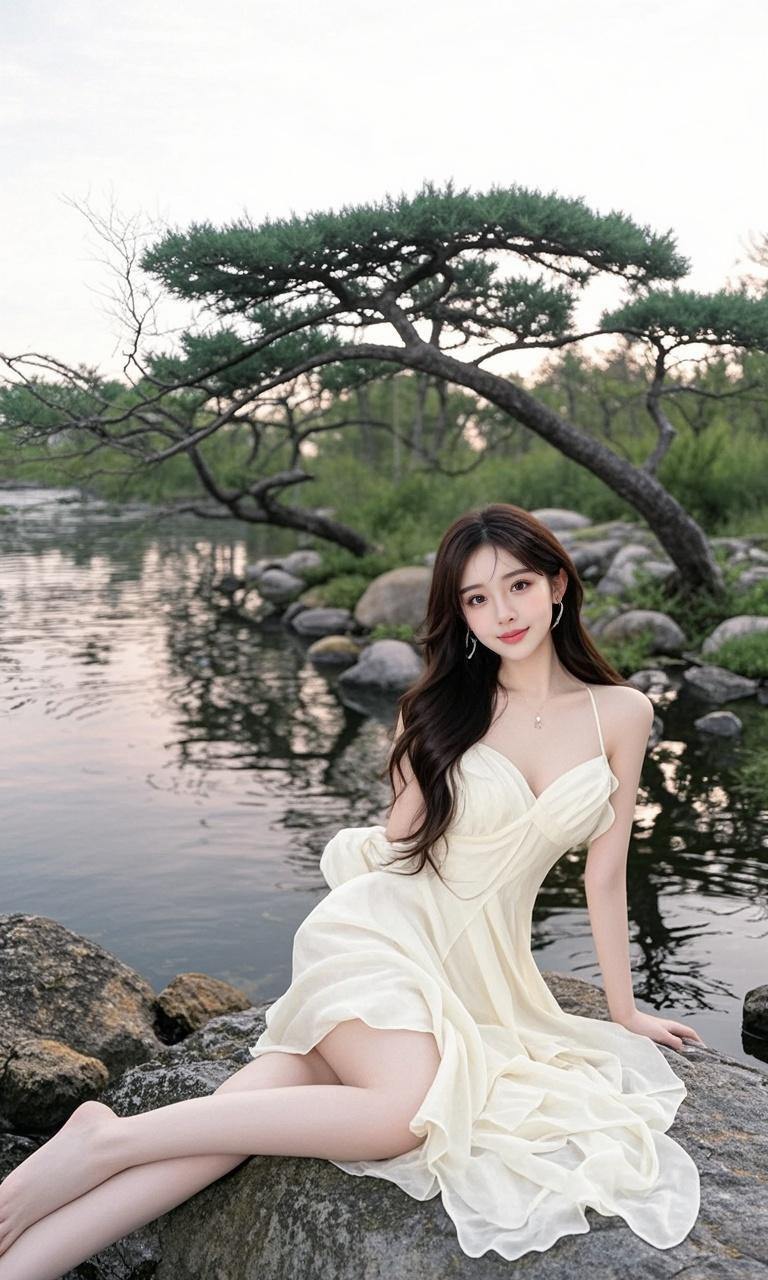 湖畔佳人 原来ai写真可以这么美 人生总得有一套ai写真吧 谁拍谁好看...