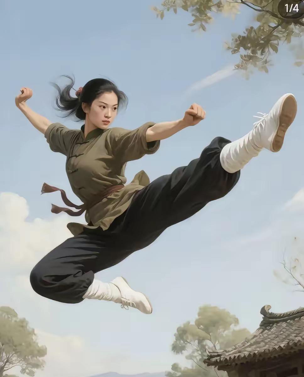 七律·燕子飞身似灵燕掠碧空，矫姿惊破半天风。拳挥若有千钧力，腿踢浑如百练弓。
