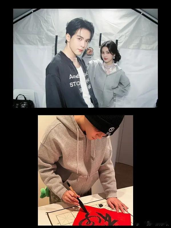 白鹿挺喜欢穿男明星的外套啊