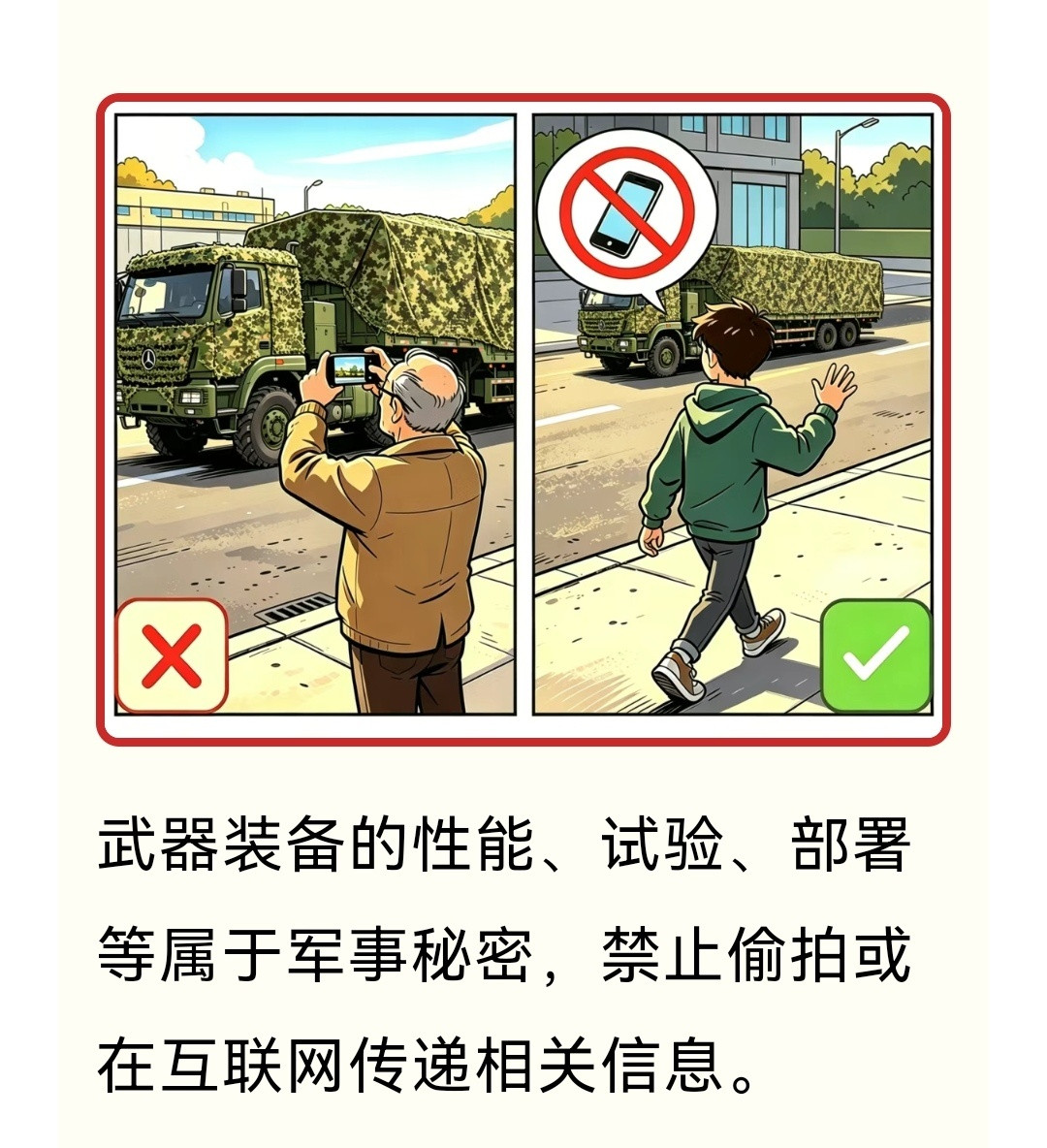 火箭军制作的公众保密宣传图画