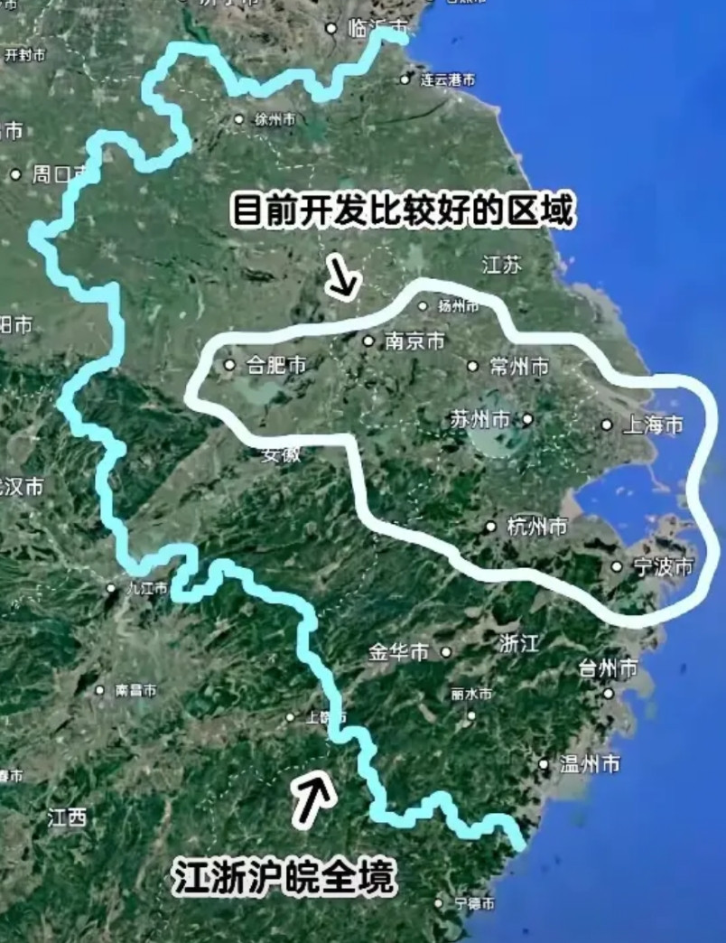 整个狭义的江南地区，实际上就是安徽、江苏、浙江省会，还有上海周边的区域！江南地区