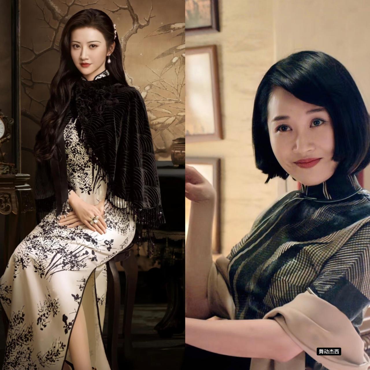 景甜和许晴越来越像，这就是娱乐圈顶颜模板吧！无论是脸型，身材气质，两人都非