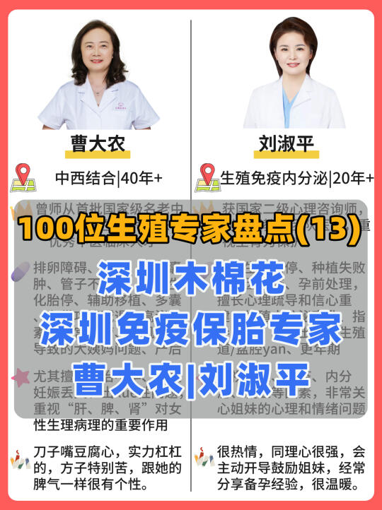 生殖保胎专家盘点|深圳木棉花曹大农&刘淑平