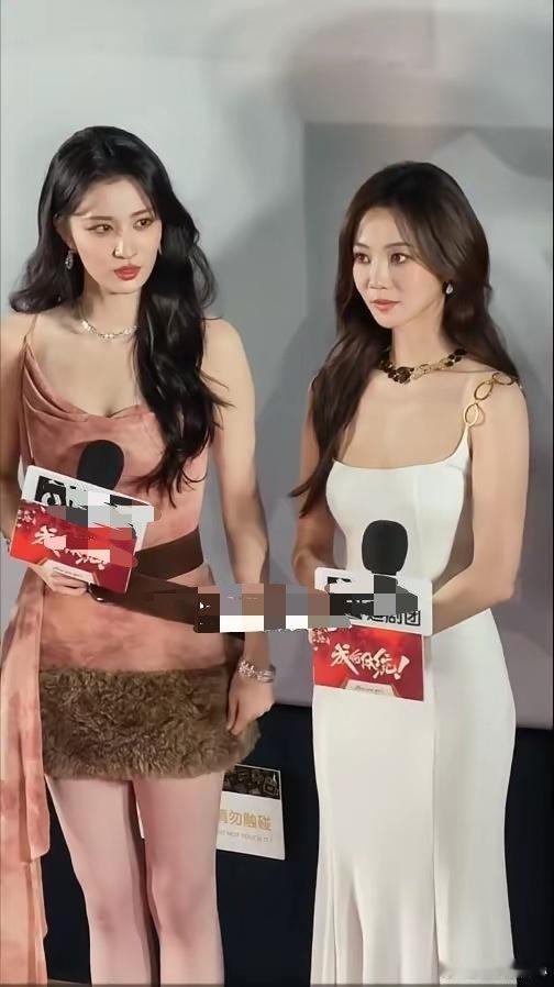 王楚然单看很美艳，和胡意旋站一起，竟然有点暗淡了