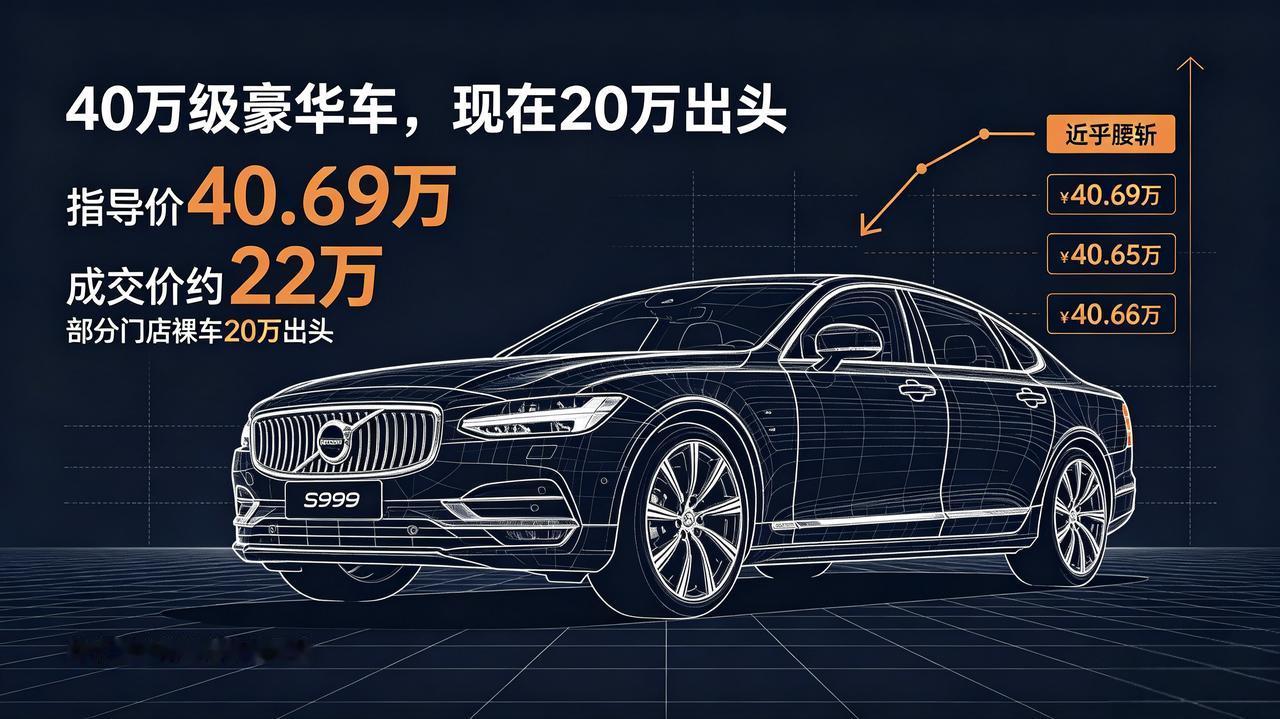 40万的车，现在20万出头就能开走，搁几年前你敢信？说的就是沃尔沃S90。