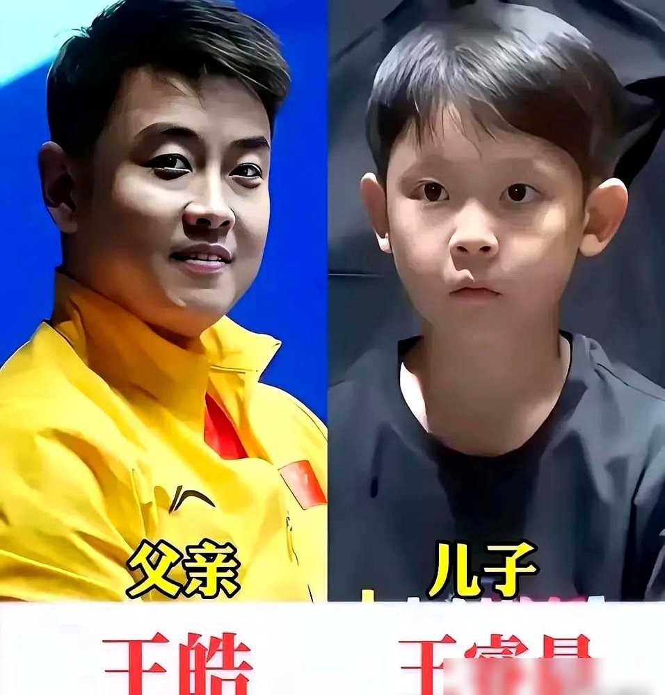马琳闺女那脸，跟他一个模子刻的，王皓儿子站那儿，不用介绍都知道是谁家的。刘国梁俩女儿更绝，隔着屏幕都