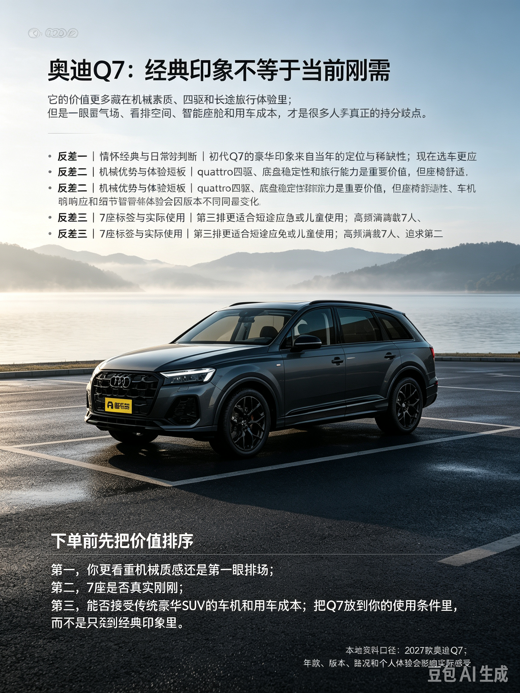 奥迪Q7：经典印象不等于当前刚需