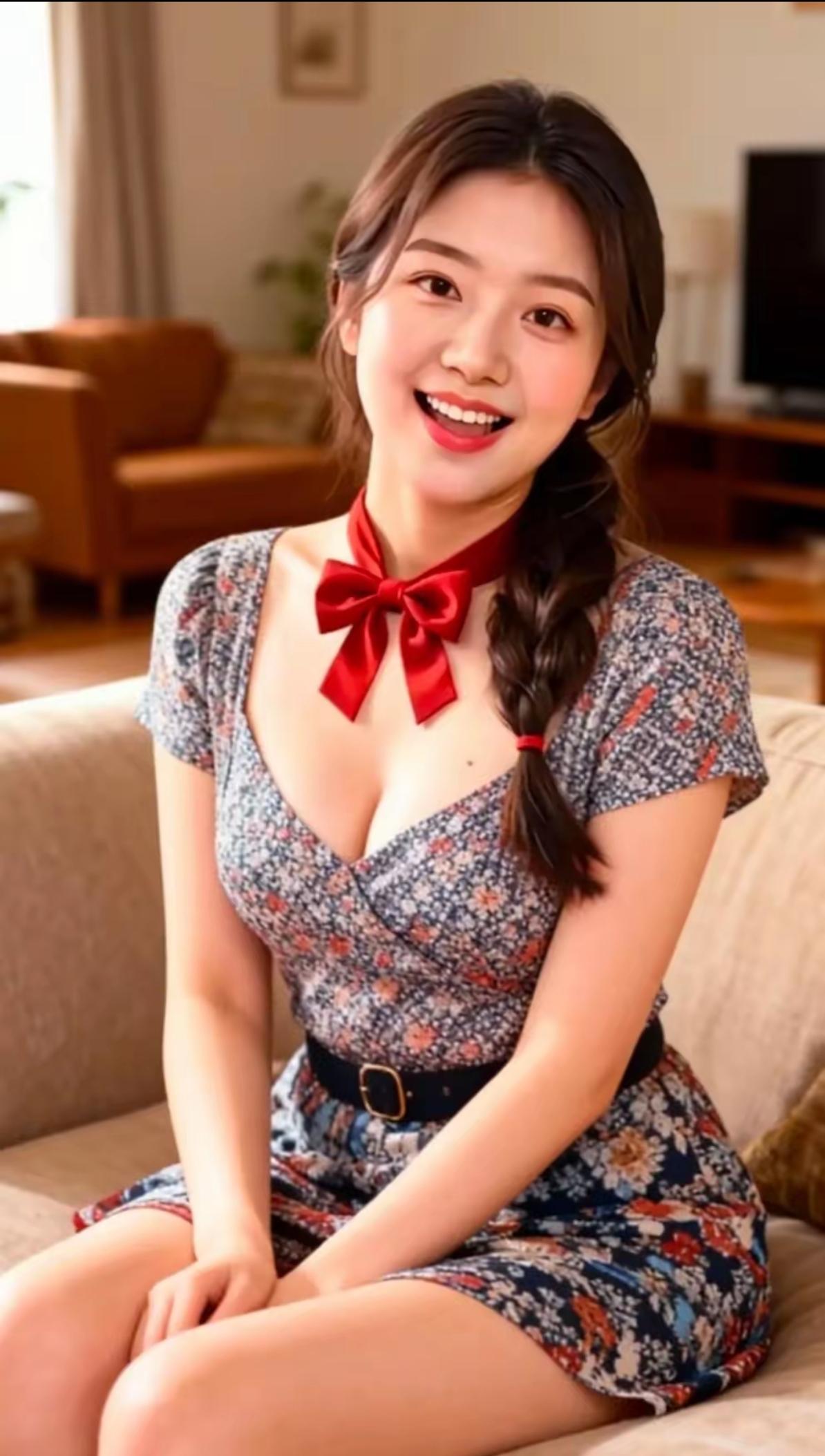 甜美少女风穿搭，红蝴蝶结点缀，复古优雅！甜美系少女穿搭