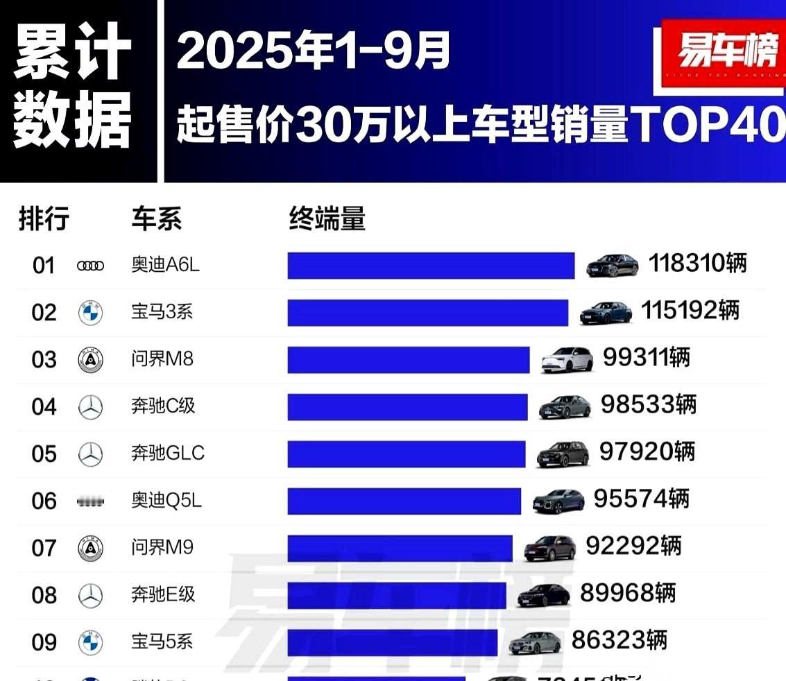 我跟你说，这榜单看得我后背发凉。奥迪A6，宝马3系，然后呢？你猜第三是谁？问