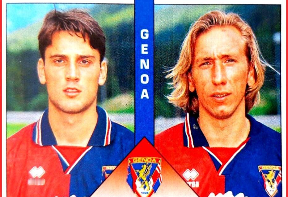 95/96赛季热那亚的锋线组合，两人结局天差地别。左边短发的是不满23岁