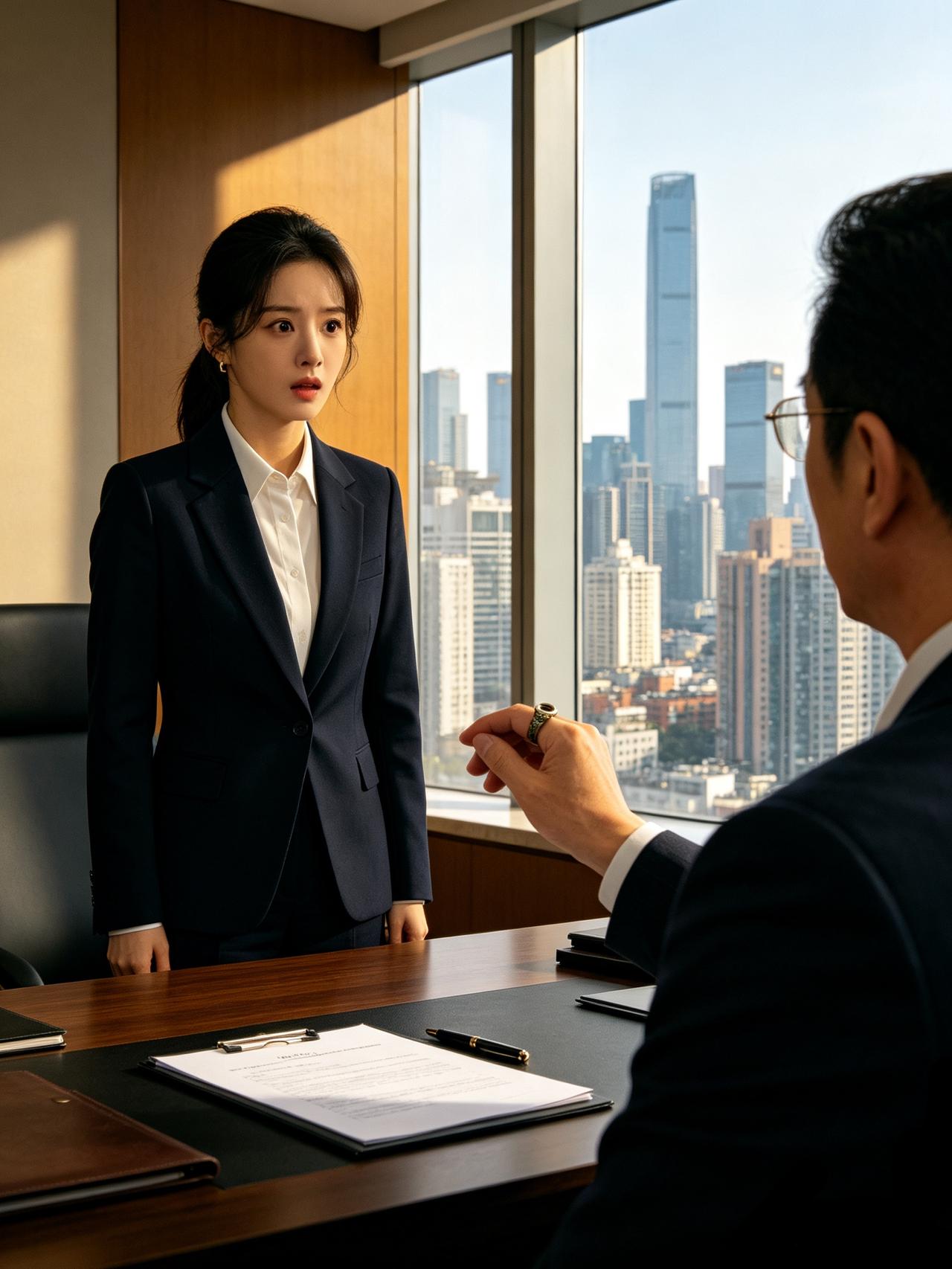 女孩面试抬头一看，总裁手上戒指，竟和母亲的一模一样偌大的总裁办公室，落地窗外
