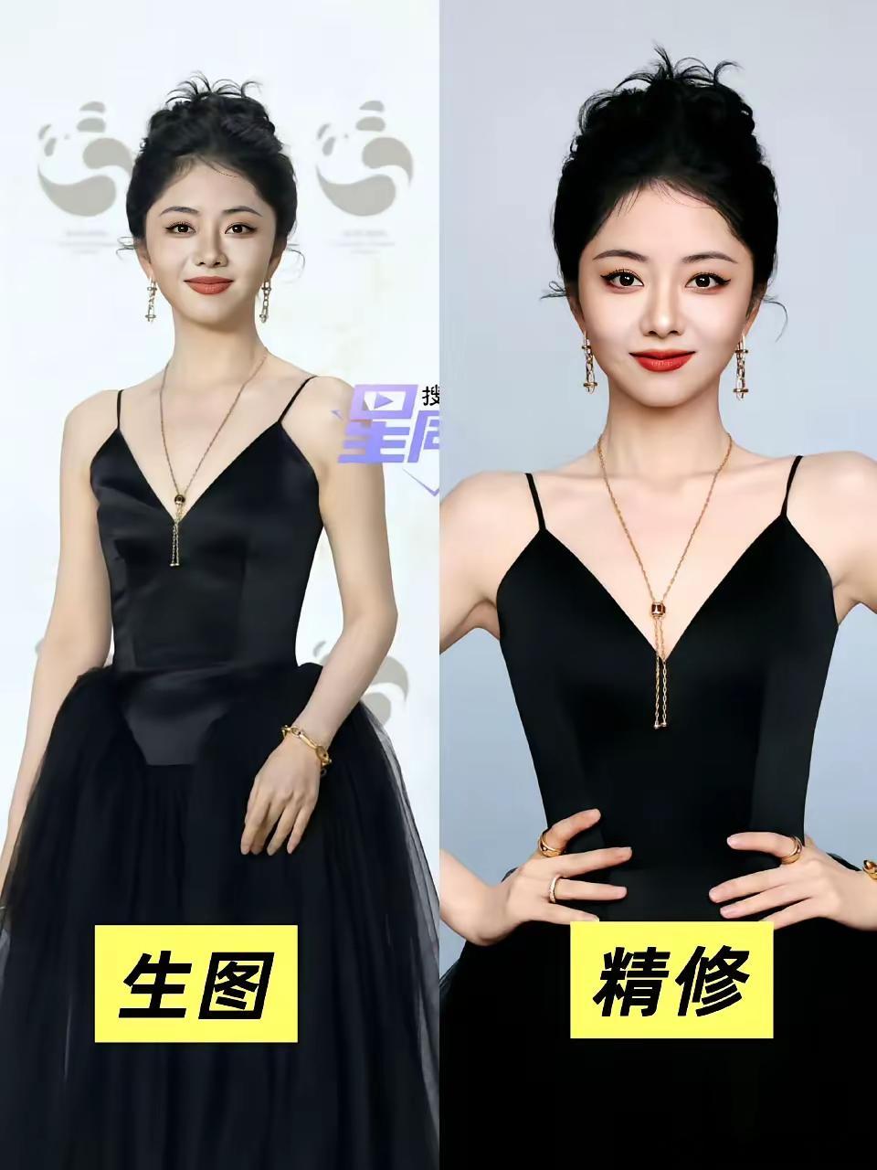 谭松韵，唐嫣，佟丽娅，蒋欣生图精修对比图，生图堪比大片，你最喜欢谁呢？​​​