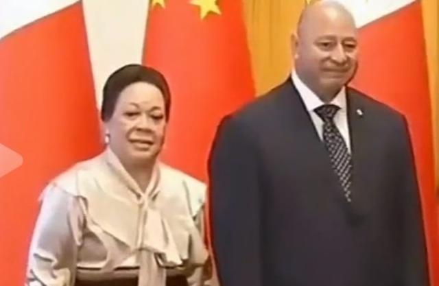 汤加国王和王后访华。查了一下，汤加是太平洋上一个小国家，人口10万。这欢迎阵仗，