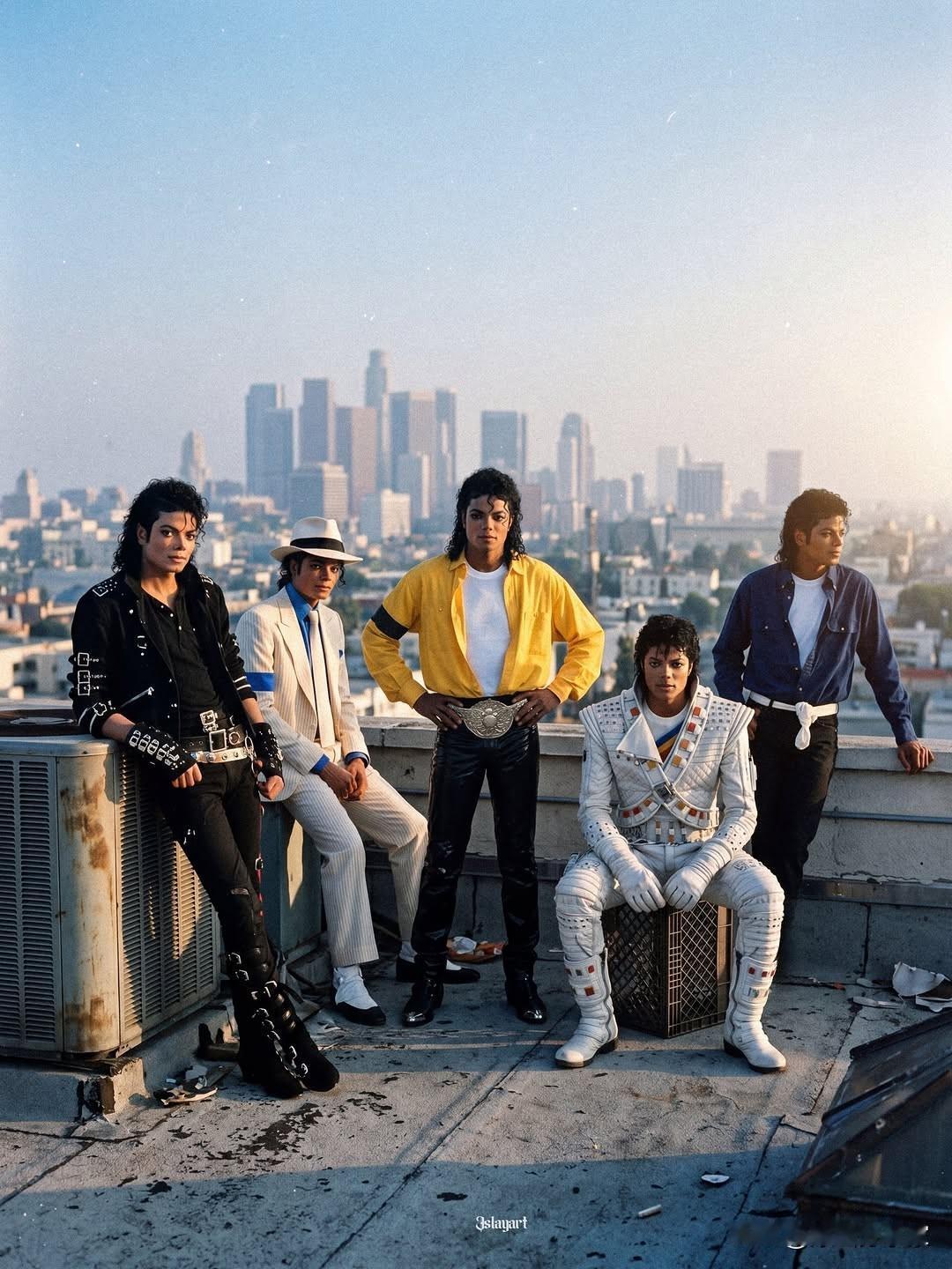 迈克尔杰克逊专辑经典造型图源见签名