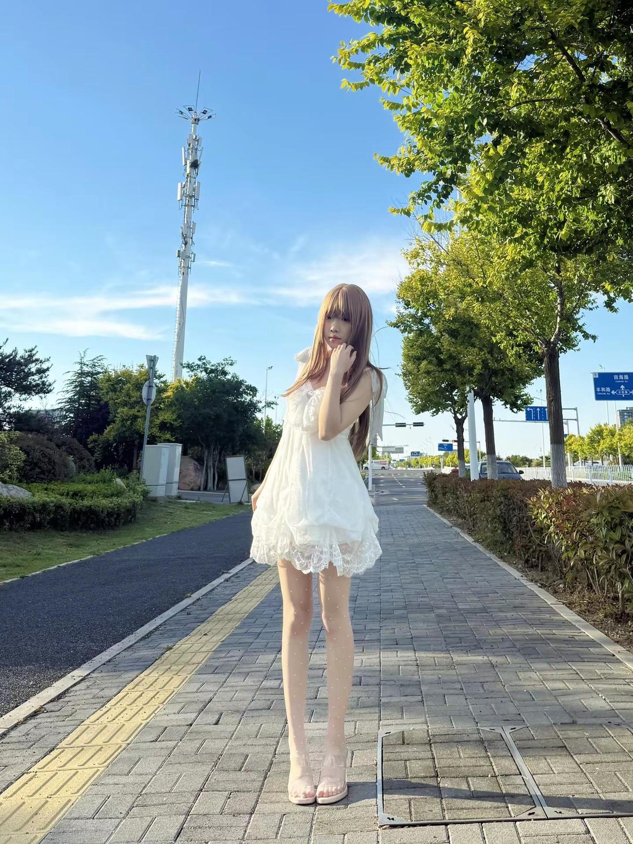 我想人生是可以慢半拍再慢半拍的少女感夏日ootd