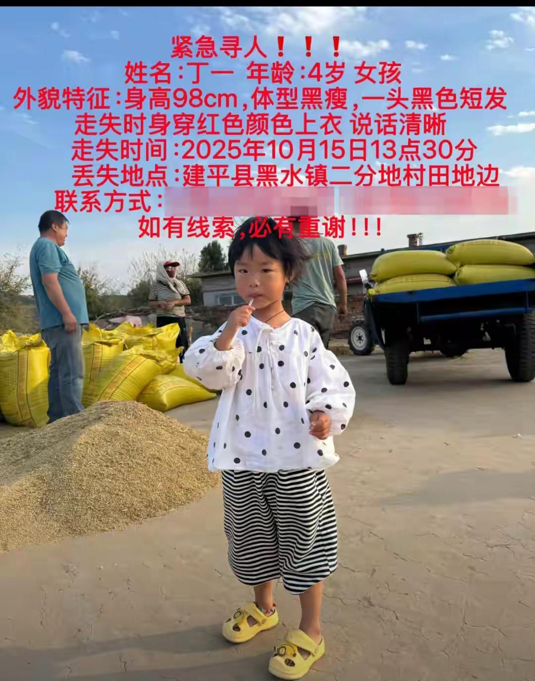 辽宁黑水镇一4岁女童失联，救援人员：附近有近30米悬崖，还有老鹰洞，夜间气温较低