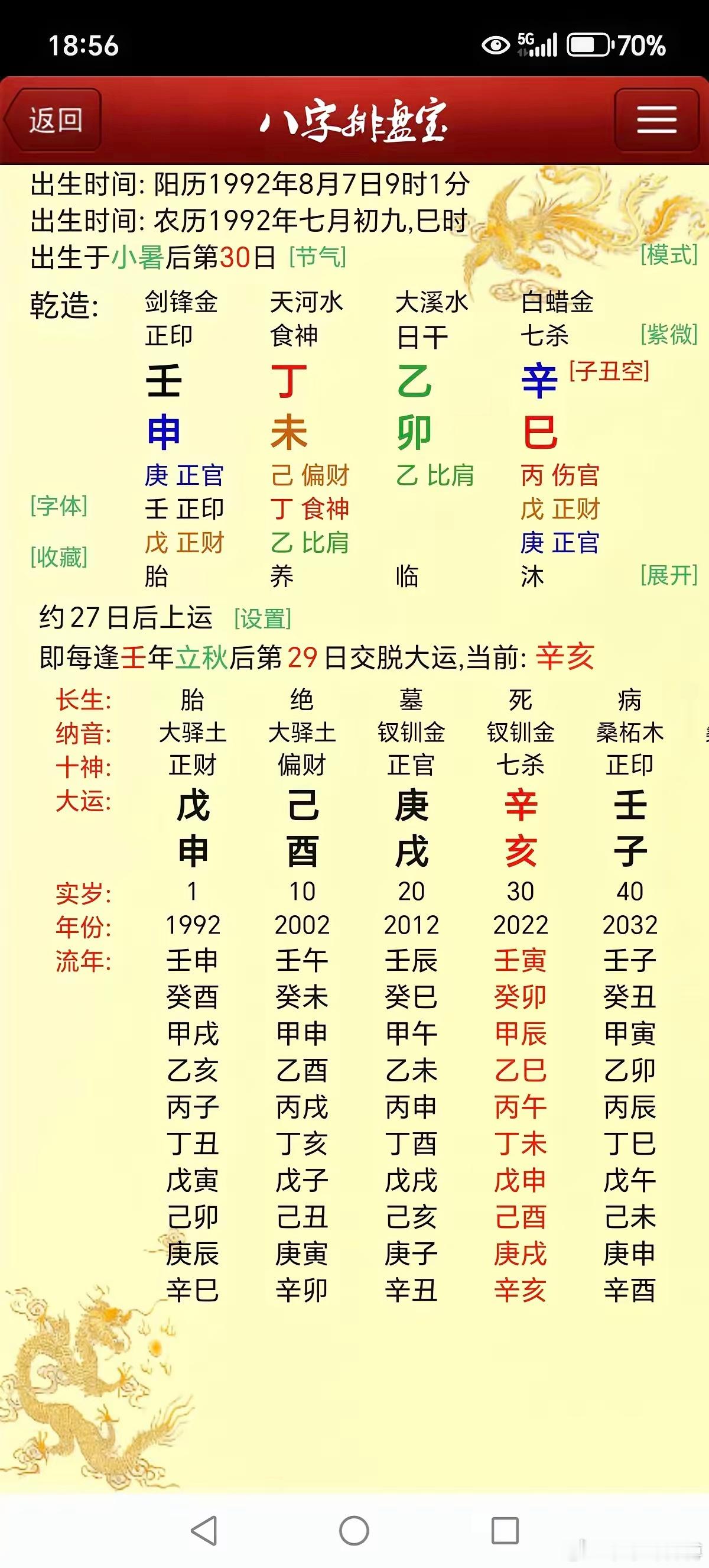 大运为主，流年为辅。而不是一年一年地去看喜忌！例如下面这个八字身弱还身强？肯定弱