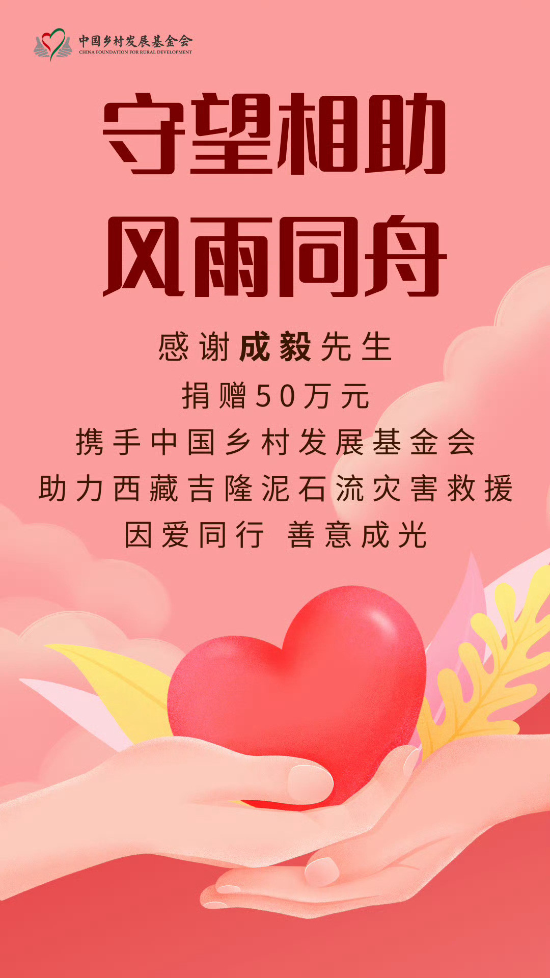 总是以个人名义捐款，而且之前每次也都落到实处🥹，我哥哥真的是顶顶好的人​​​