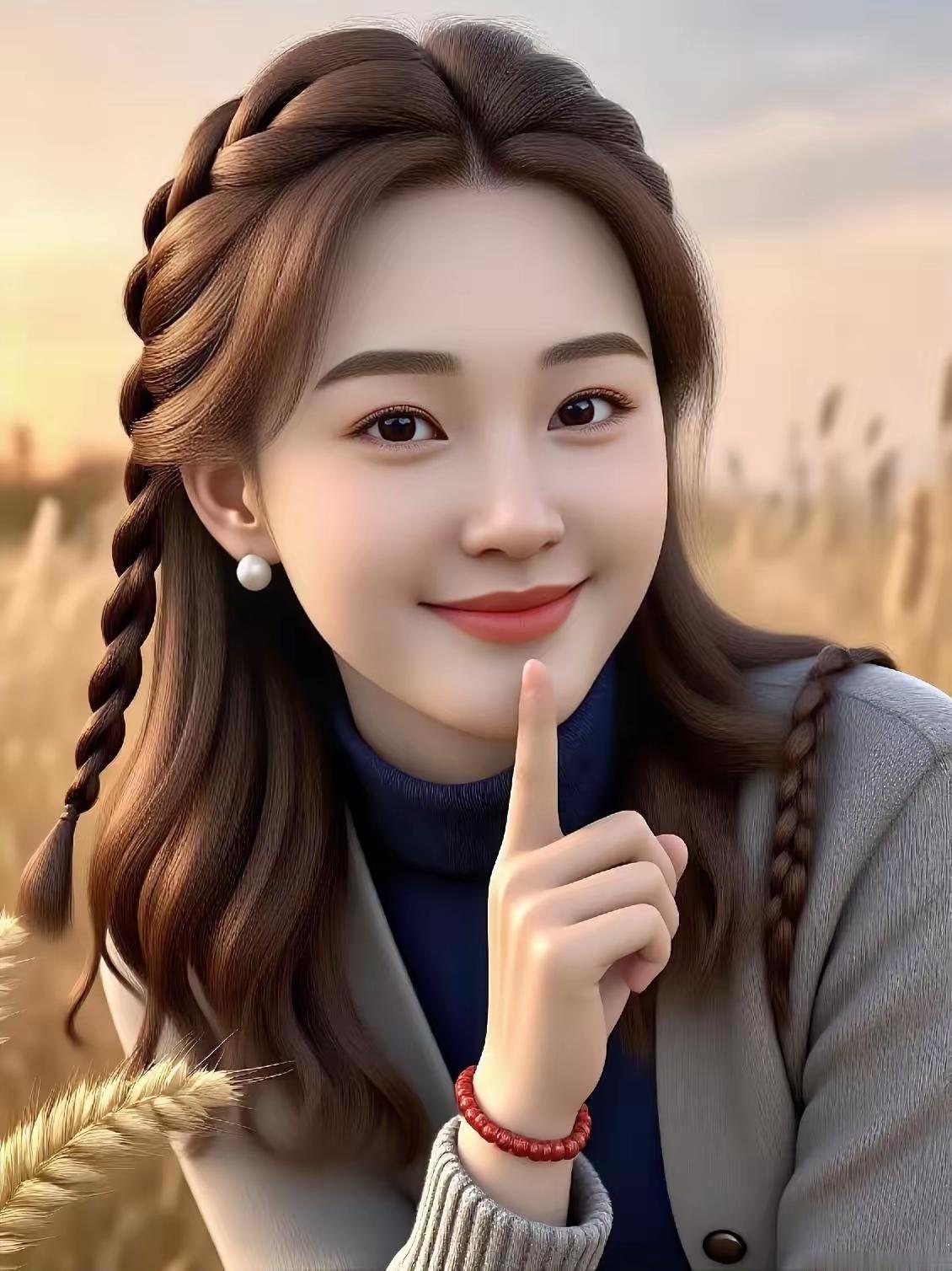 年轻漂亮微笑如花