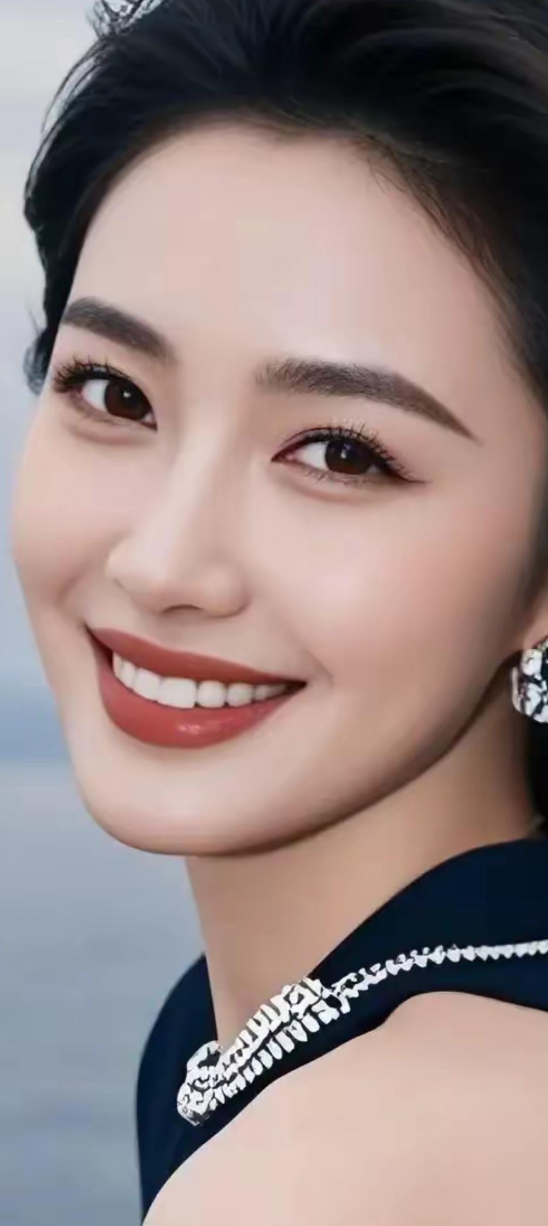 优雅气质，笑靥如花，珠宝闪耀，尽显奢华。