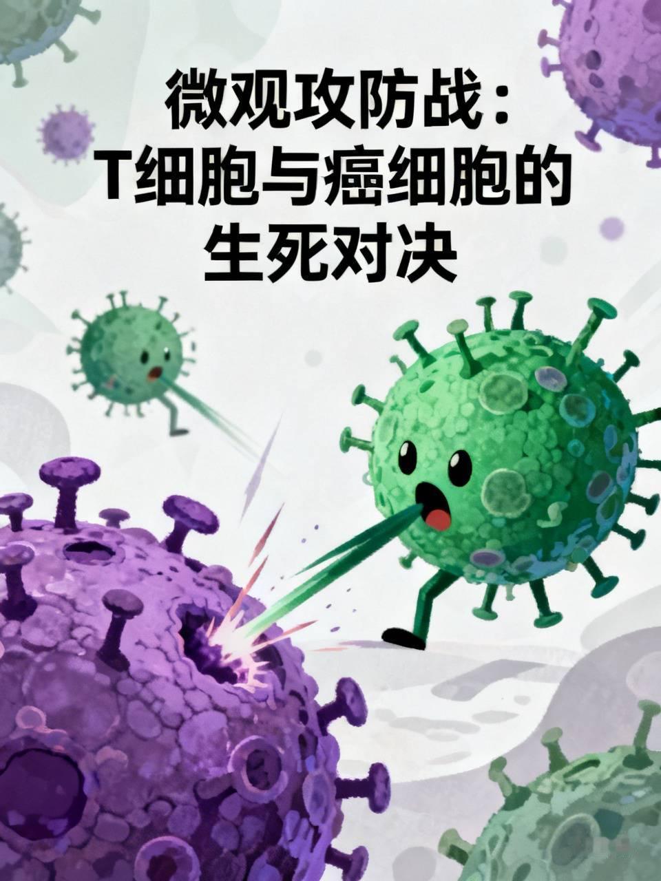 微观攻防战：T细胞与癌细胞的生死对决在人体微观世界里，每时每刻都上演着免疫