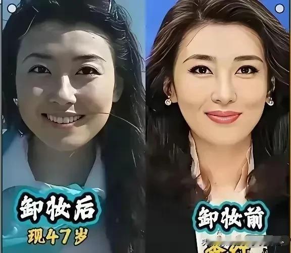 原来主持人卸妆前后差距这么惊人，完全称得上荧幕上精致妆容加持，灯光氛围拉满，每一