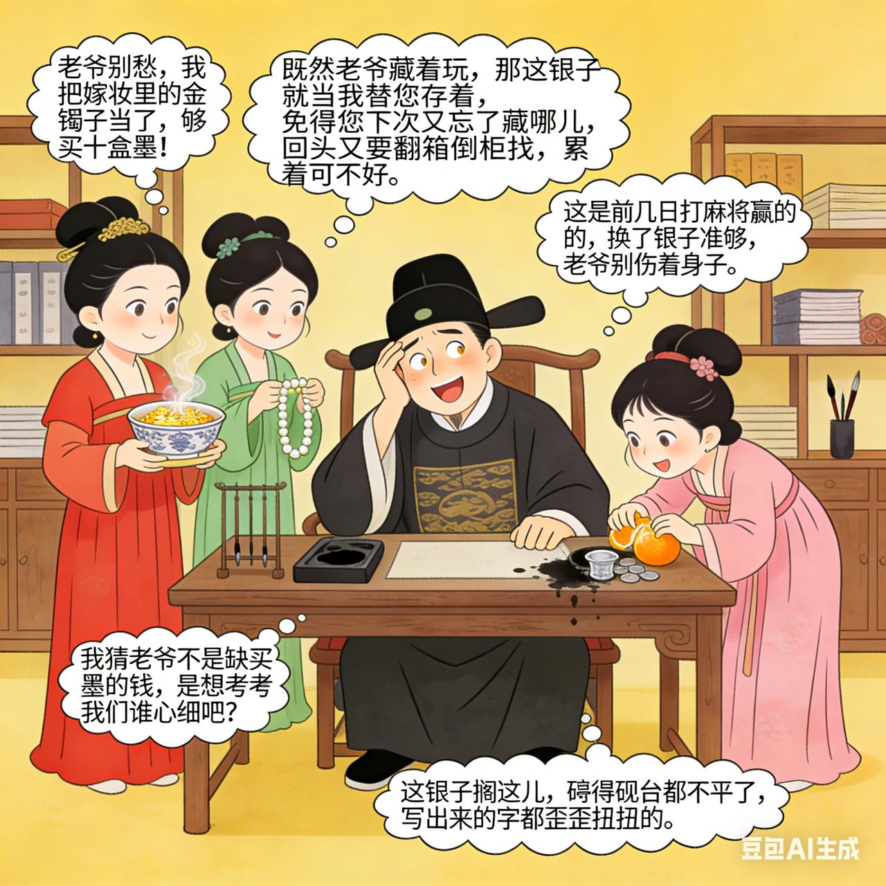 古代贪官搞笑段子贪官有三个老婆，这天他藏了锭银子，想看看谁最懂他。贪官把