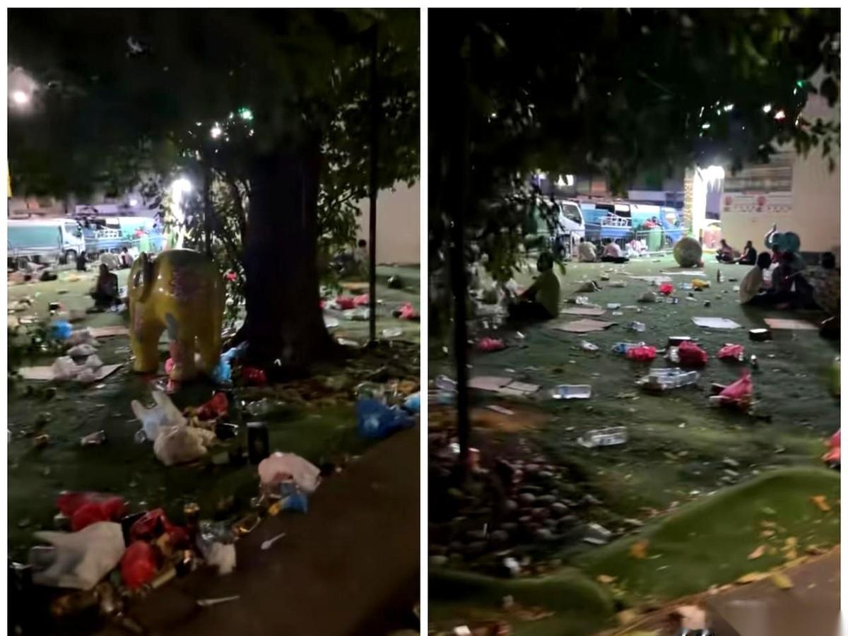 传说中那个因为乱丢垃圾要挨鞭子的新加坡，今天算是让我开了眼了。刷到一张屠妖节过