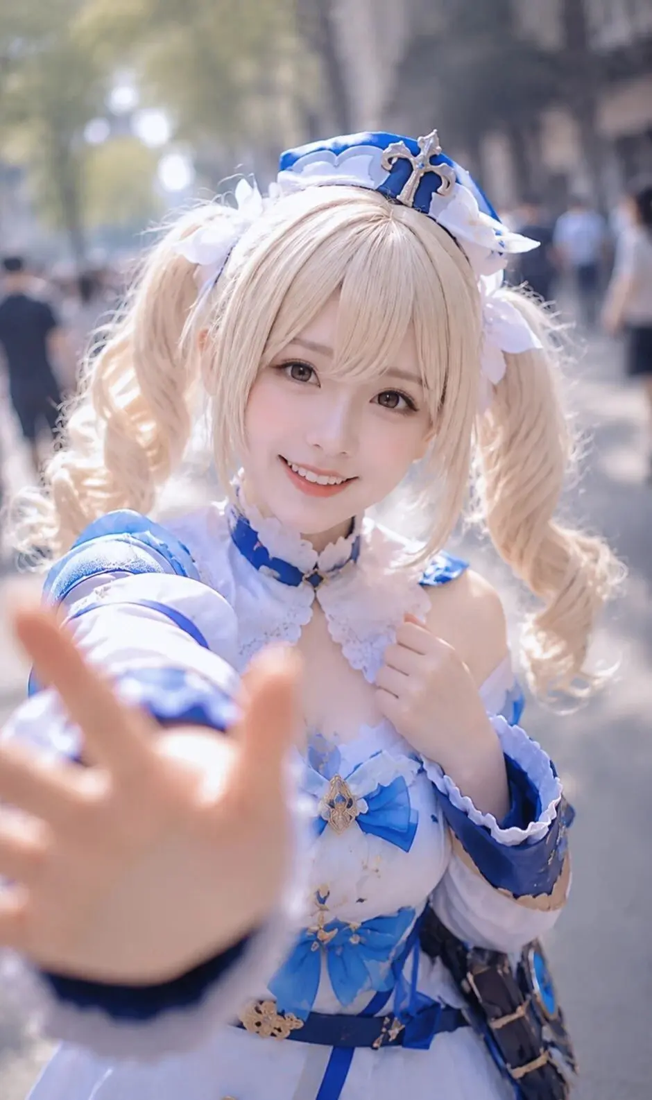 二次元甜妹cos 甜系cosplay 芭芭拉cos cosplay 少女cos