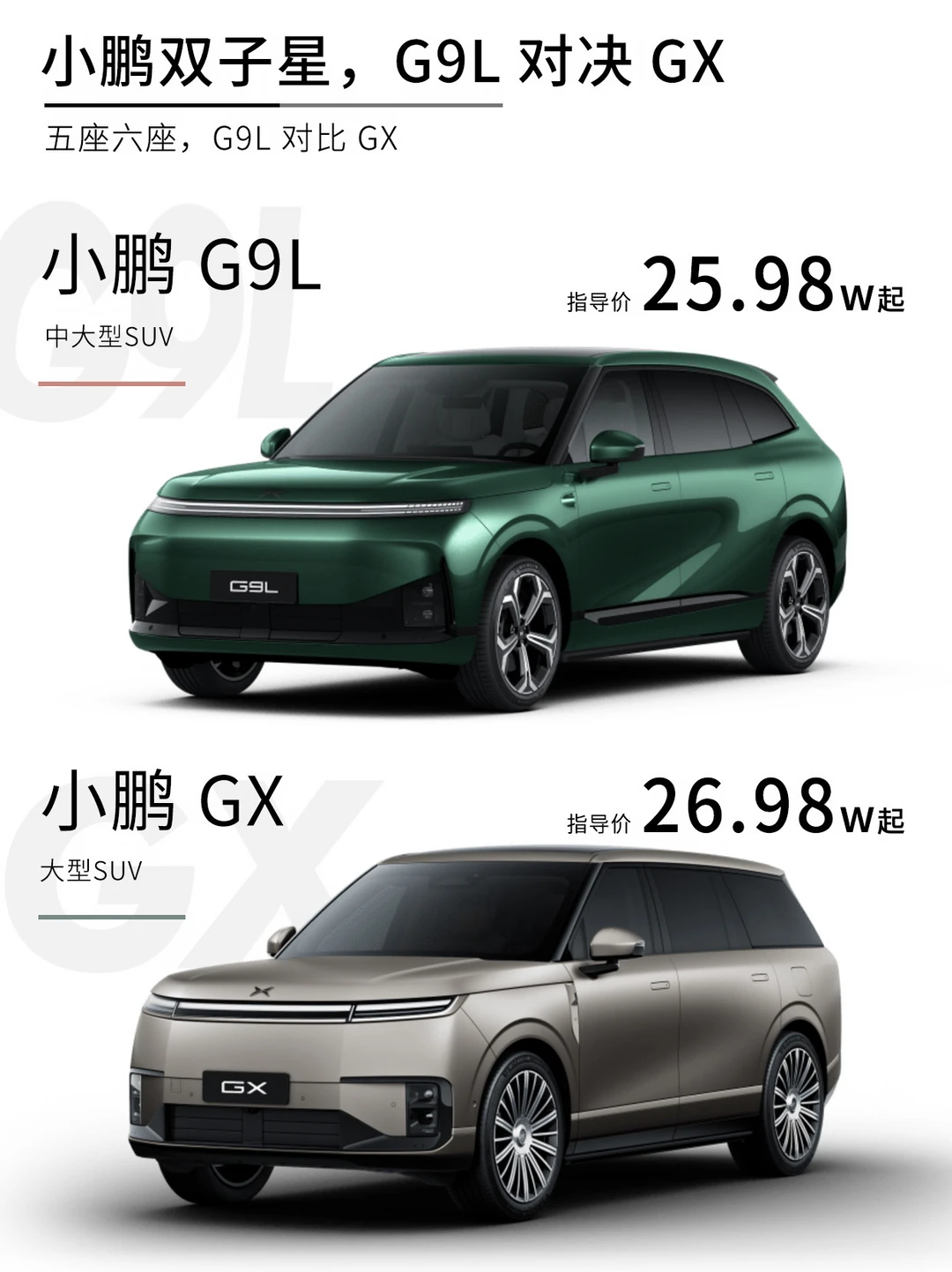 小鹏G9L开启预售，与GX组合双子星