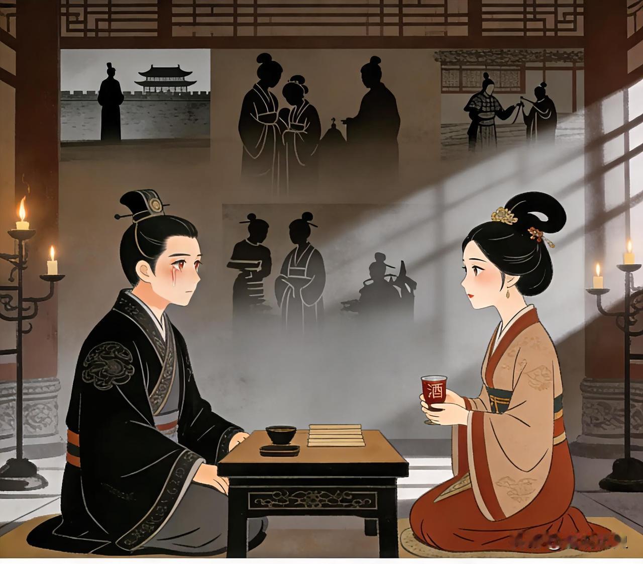 公元前80年，14岁的汉昭帝赐姐姐鄂邑长公主自尽。临死前，公主长叹：“我代替你母