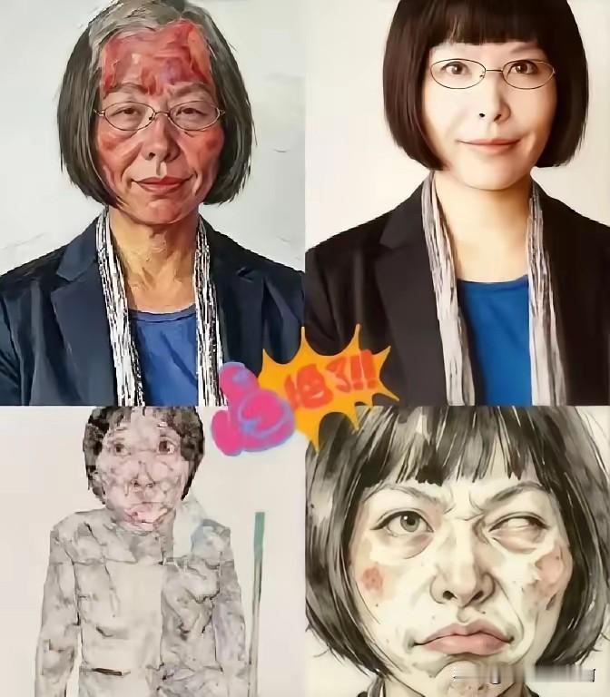 这是不是双标？有网友把清华美院丁荭教授本人，画成了和她的作品《保洁大姐》一样的