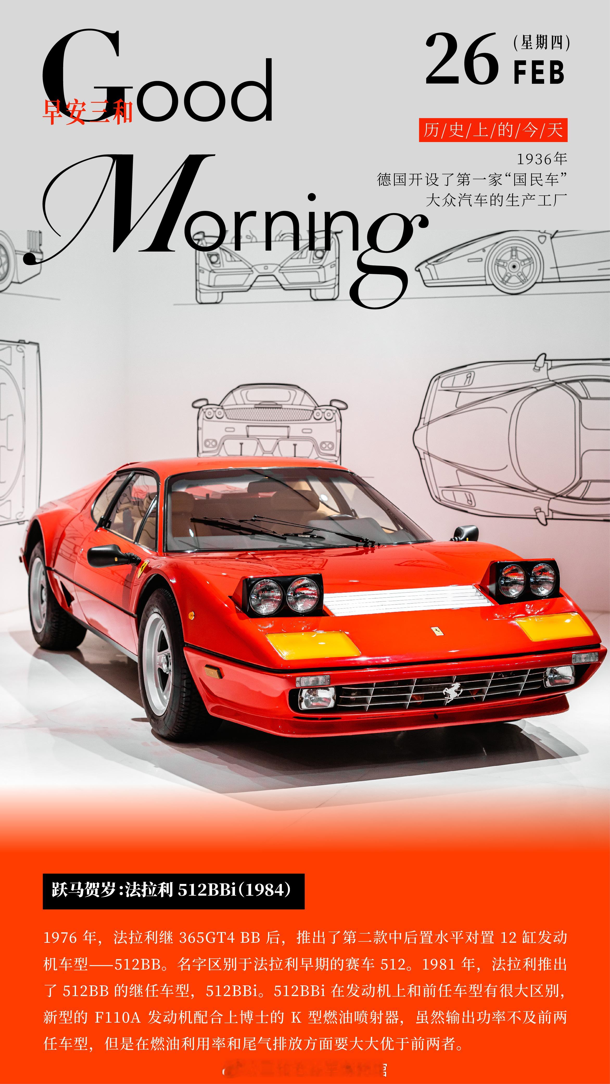 跃马贺岁:法拉利512BBi(1984)1976年，法拉利继365GT4BB后，