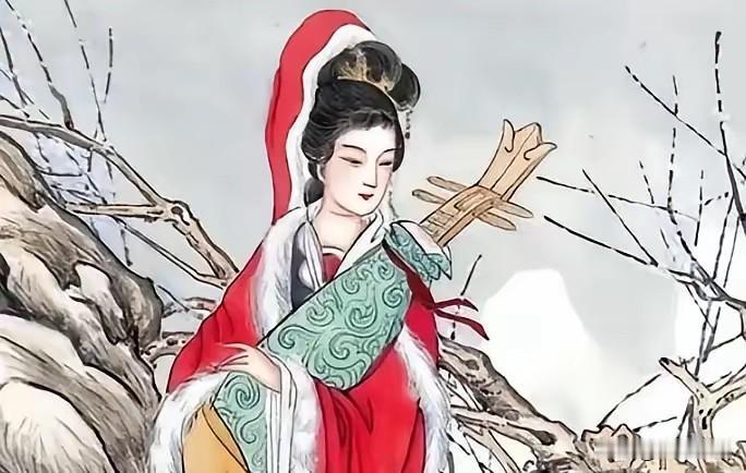 深夜，汉元帝避开宫人耳目，悄悄潜入王昭君的寝宫，不顾她的抗拒执意要行宠幸之事。昭