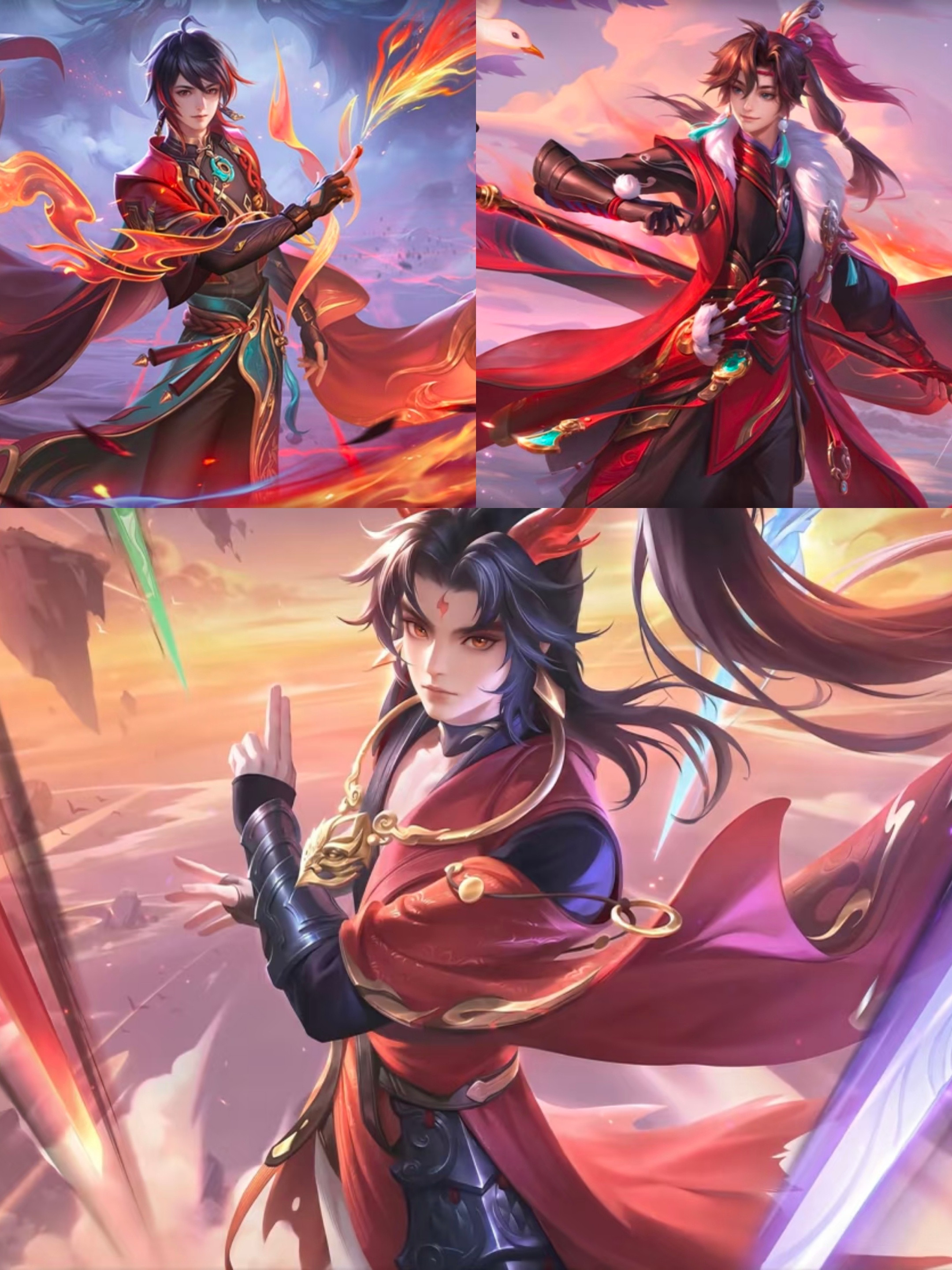 三兄弟红红火火的啊王者荣耀王者荣耀敖隐新皮肤