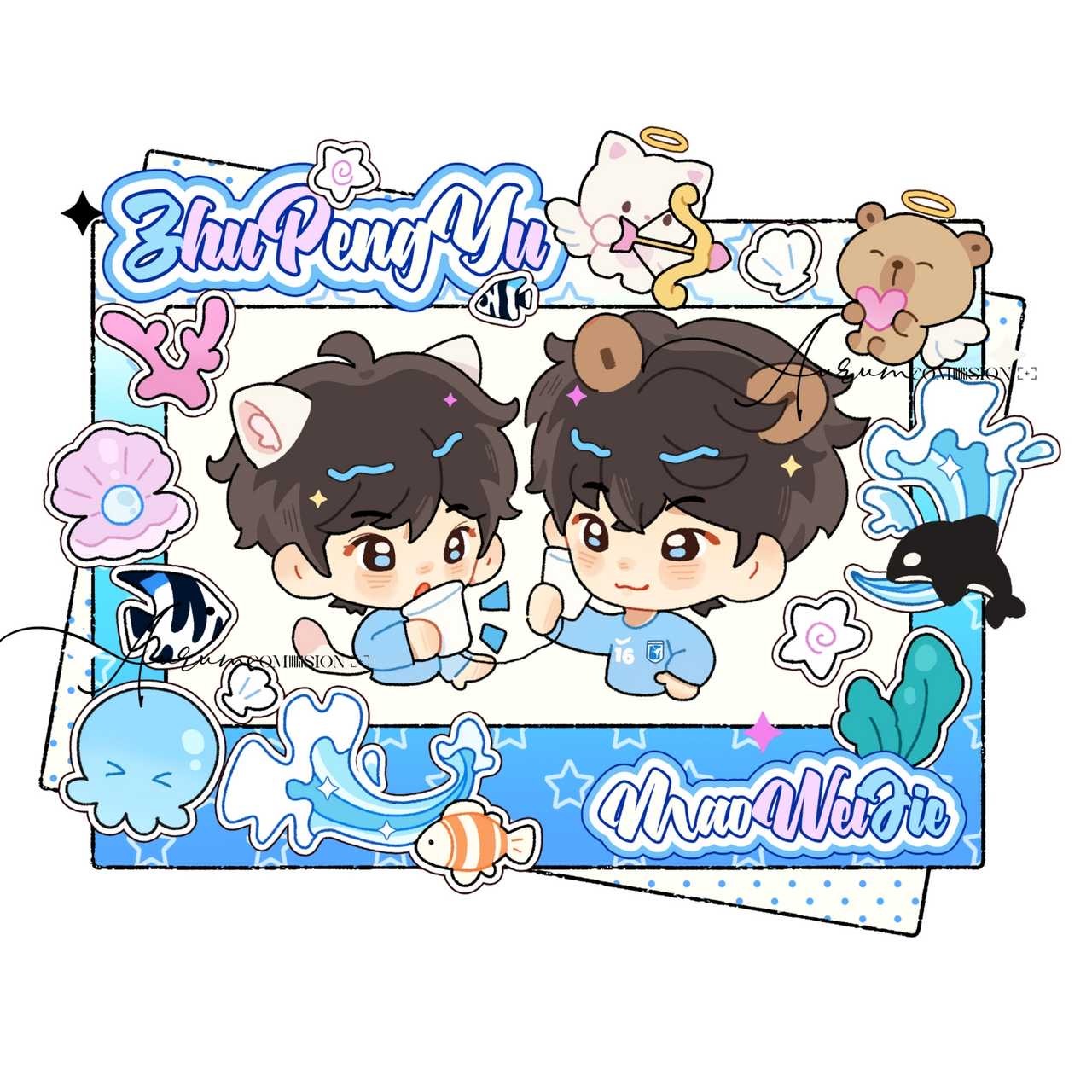 【🐷🐱】海的王子🌊（是约稿