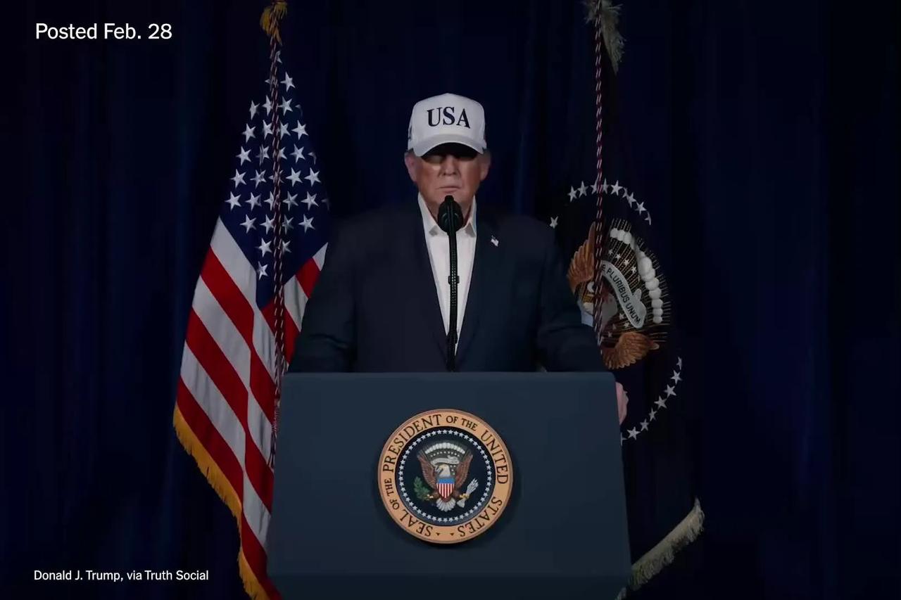 特朗普周六凌晨2:30分通过视频宣布对伊朗展开“史诗之怒行动”（Operatio