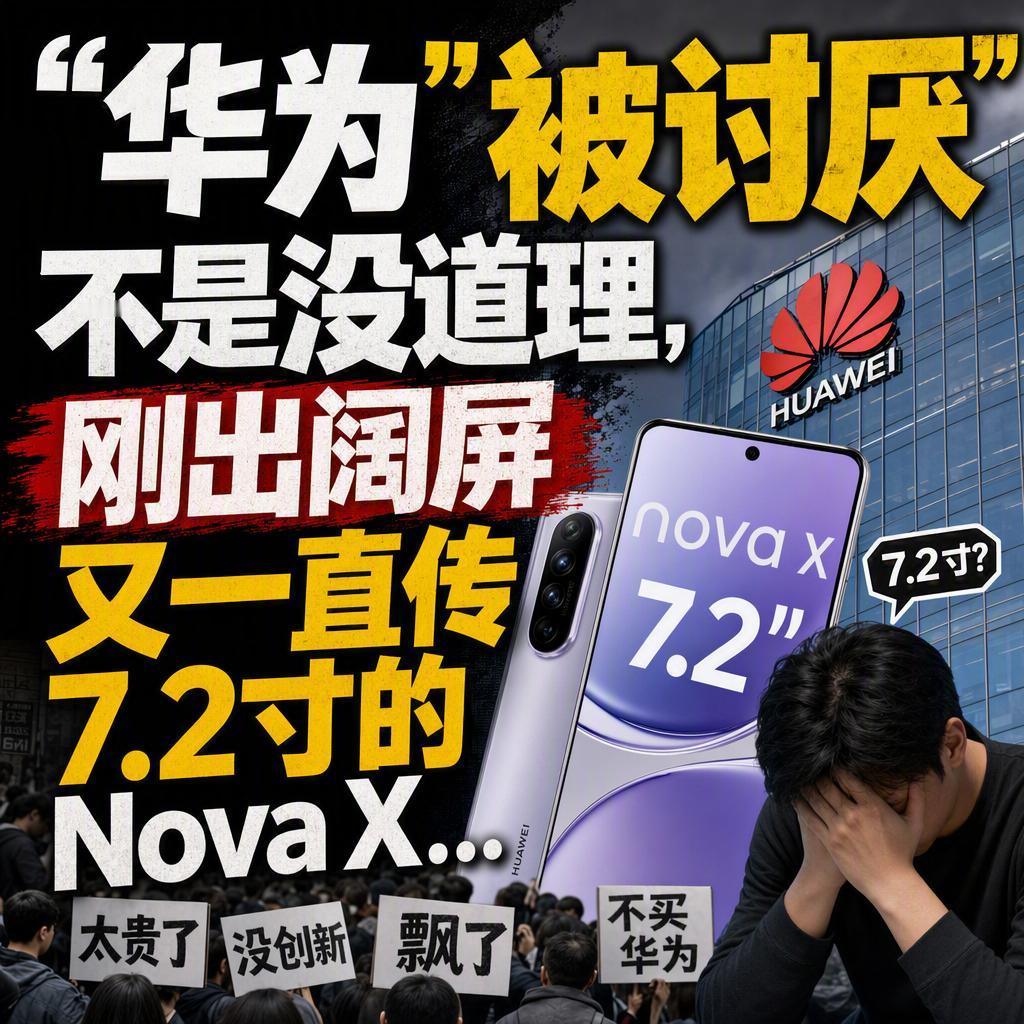 华为刚把阔屏市场炒热，转头又被曝要出7.2寸的NovaX，你说这操作气不气人？