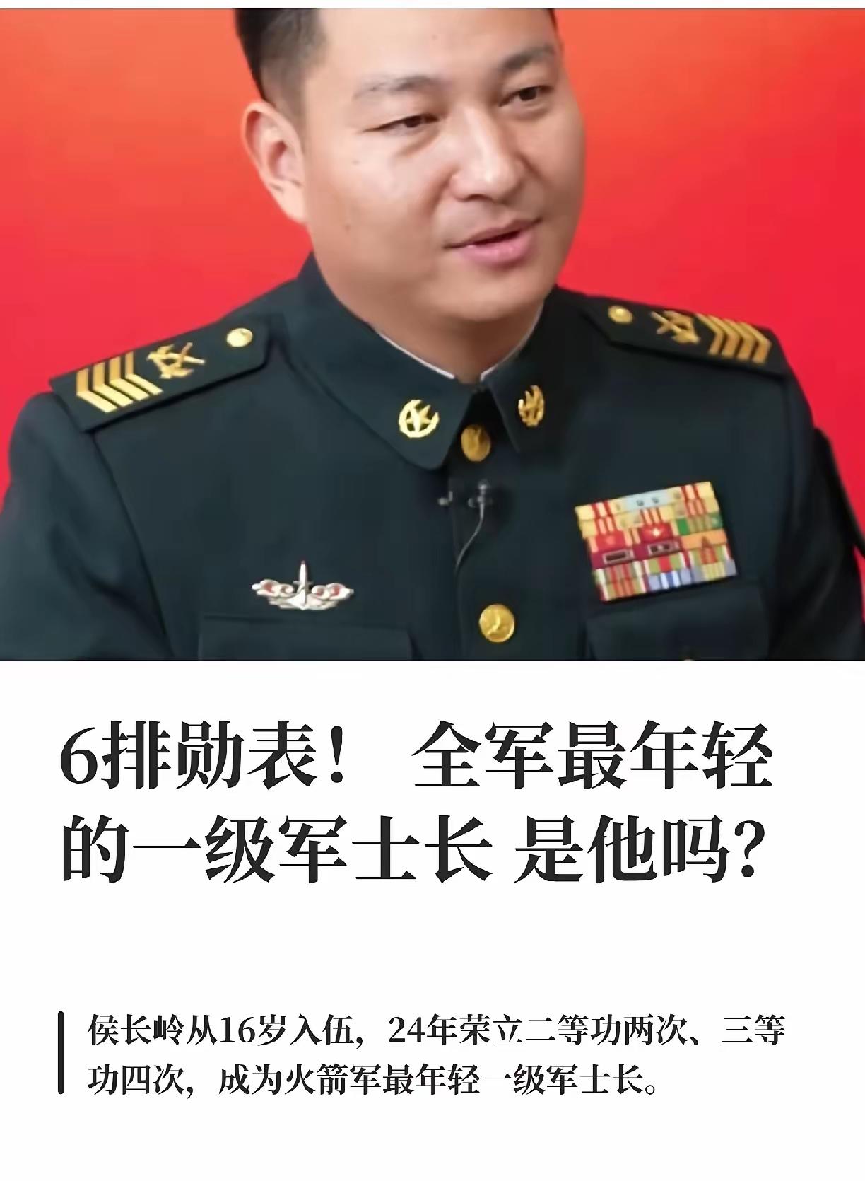 不满40岁！火箭军“兵王”侯长岭六排资历章，16岁入伍，排障600起，编30万字