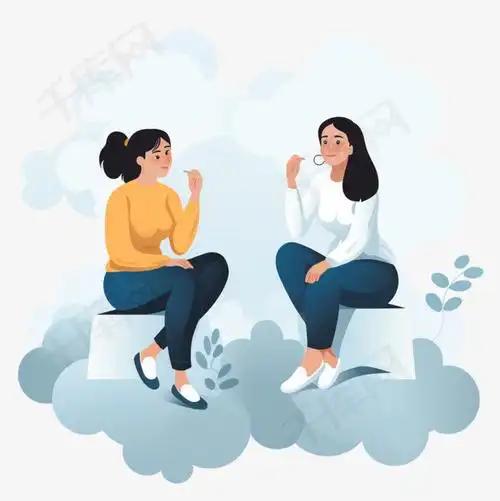 笑话（969）两个中年女人坐在公园凳子上摆龙门阵，瘦女人提醒胖女人：“你老公
