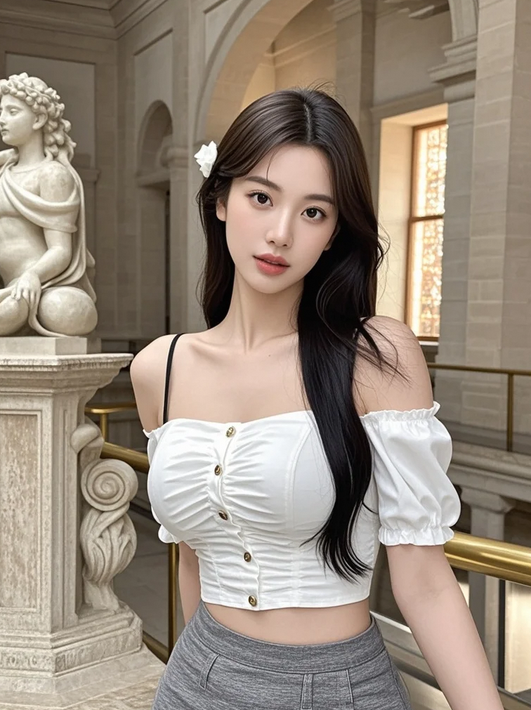 博物馆的古籍散发着墨香，我似从古代画卷中走出的佳人