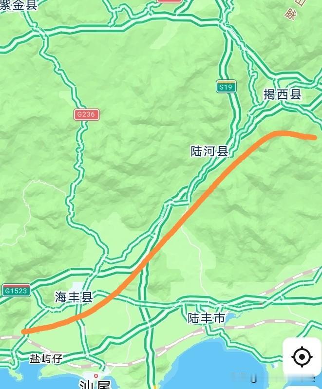可以考虑经揭西、陆河、海丰！引一条广汕高铁联络线接驳揭阳机场！揭阳机场目前至